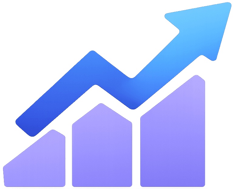 Growing business performance graph