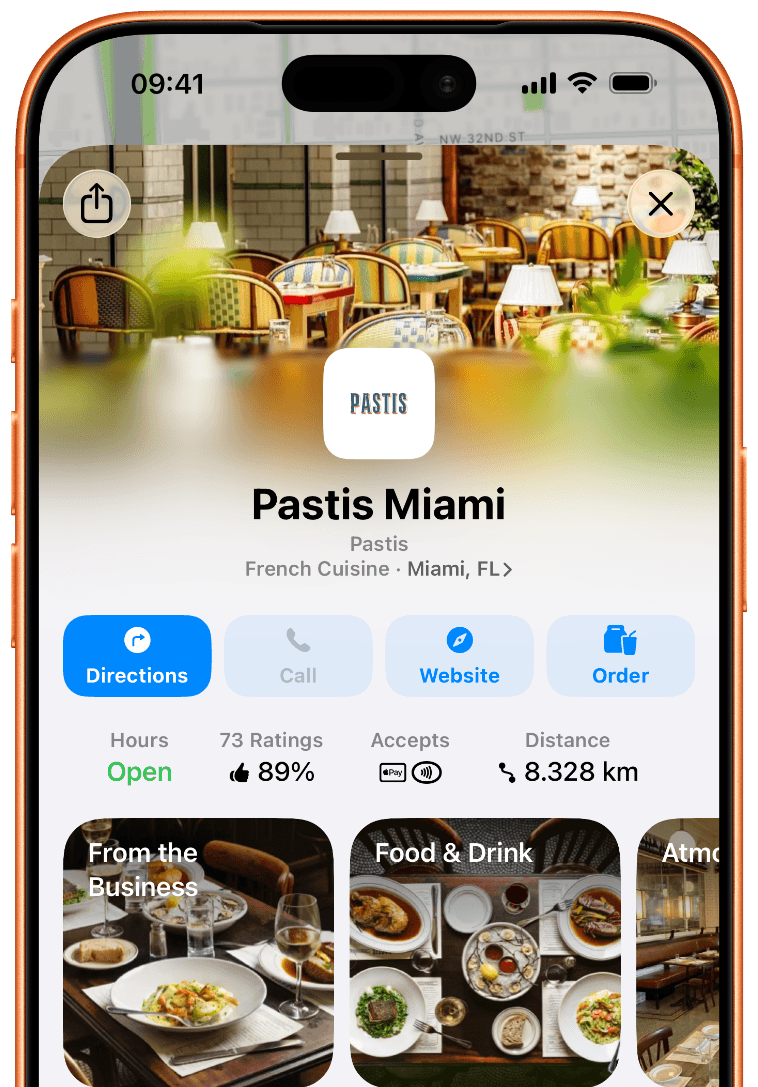Apple Maps business profile